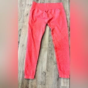 Gymshark Seamless Leggings – Women’s XL – Coral Pink / Red